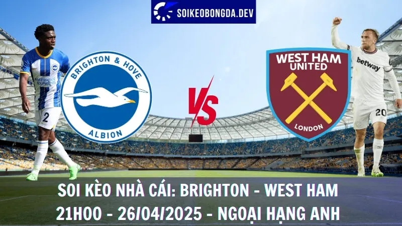 Soi kèo nhà cái Brighton vs West Ham - 26/04/2025 - Ngoại hạng Anh 1 Soi kèo nhà cái Brighton vs West Ham - 26/04/2025 - Ngoại hạng Anh